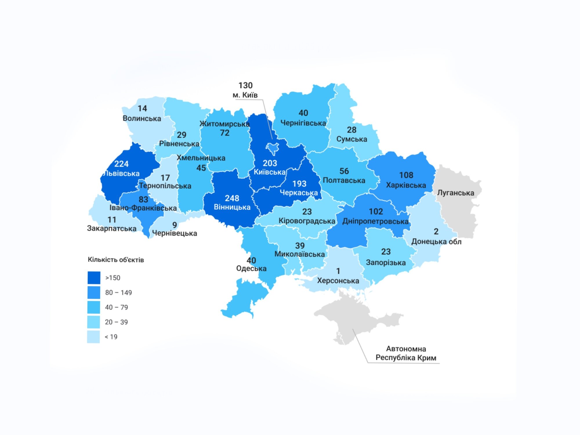 Чернігівщина разом з Одещиною на 11 місці серед інших областей України
